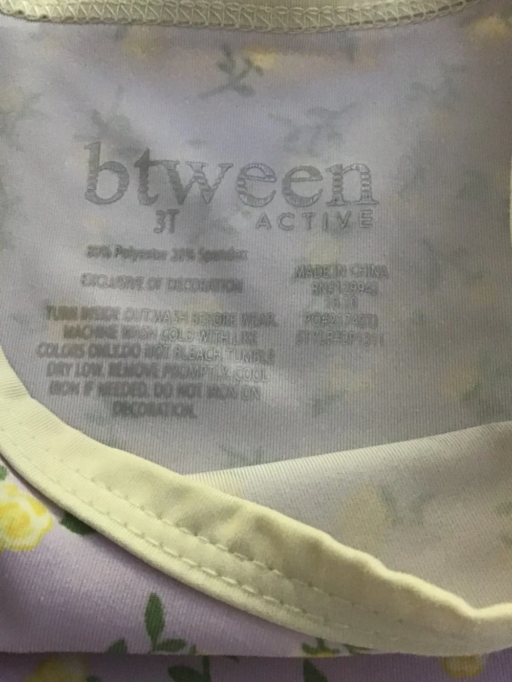 Btween 2 piece Skort 2 piece set Toddler Girl in Lilac , Size 3T